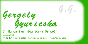 gergely gyuricska business card